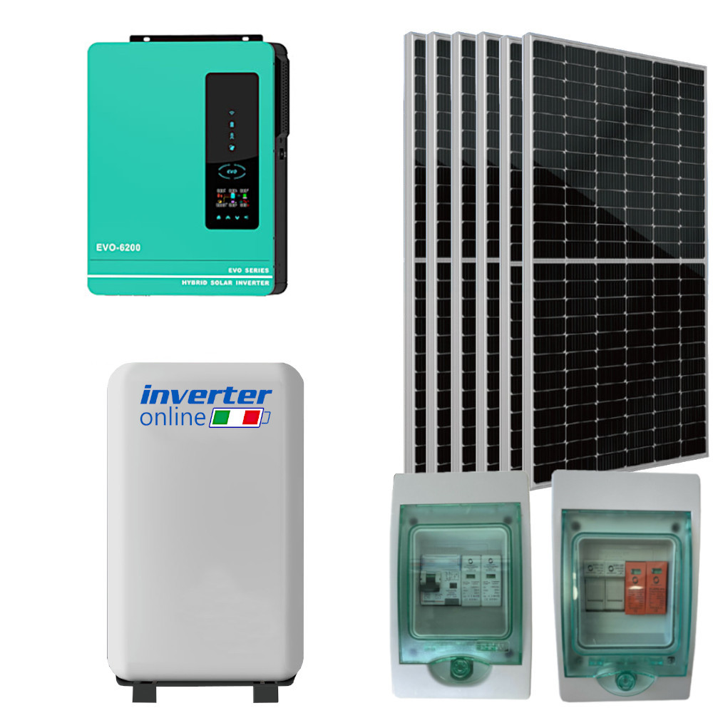 Kit Fotovoltaico da 3 Kw con accumulo da 5 Kw PRO