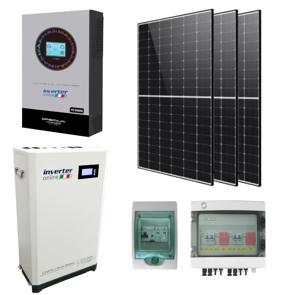 Kit Fotovoltaico da 12,4kW con accumulo da 28,66kWh