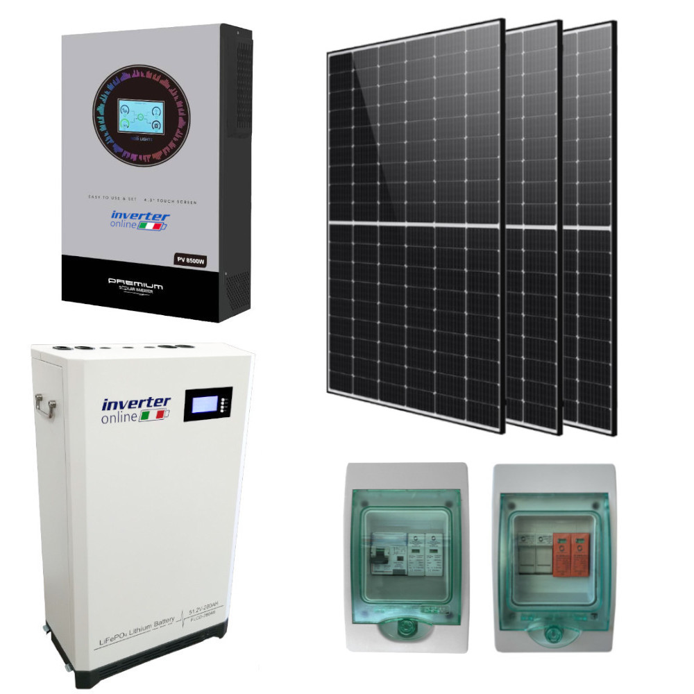 Kit Fotovoltaico da 6,2kW con accumulo da 14,33kWh