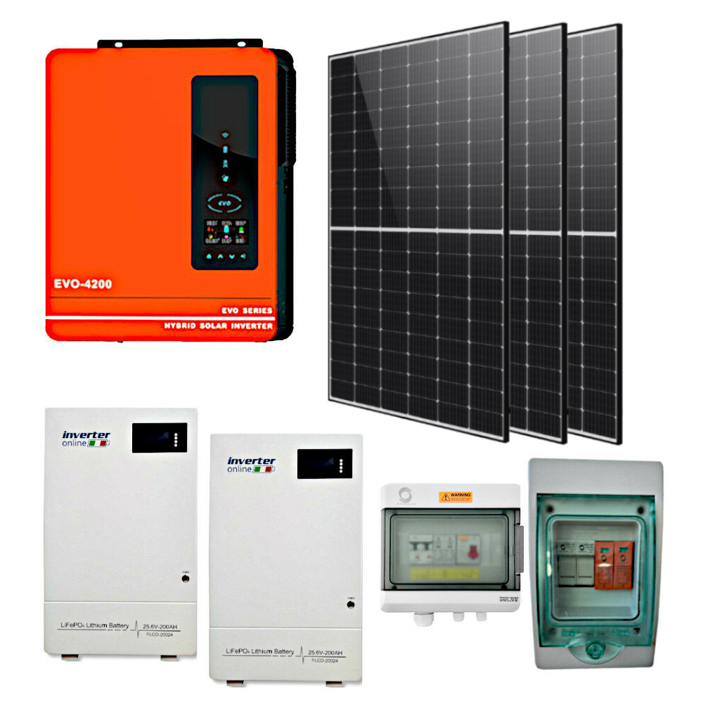 Kit Fotovoltaico da 4,2kW con accumulo da 10,24kWh