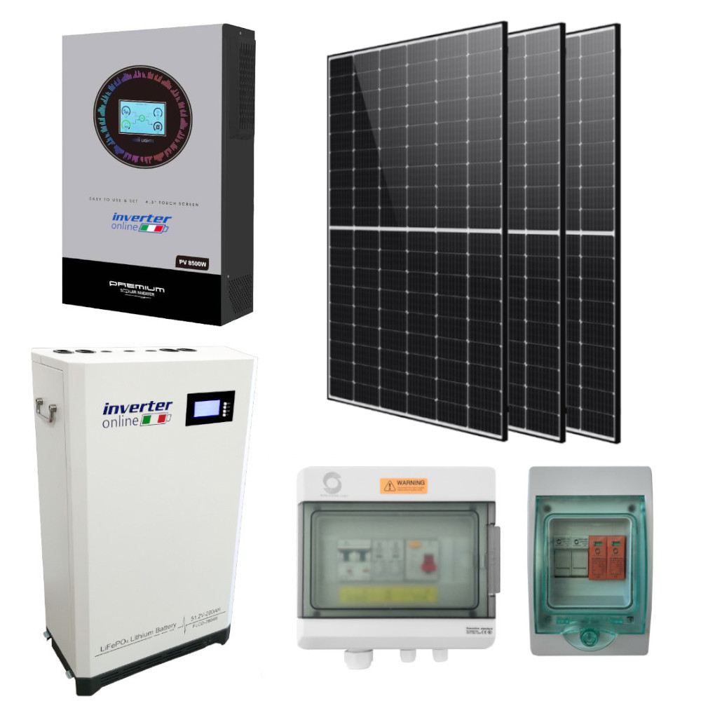 Kit Fotovoltaico da 6,2kW con accumulo da 28,66kWh